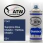 Preview: Ford, Sapphire Blue Metallic / Hellblau Metallic, 001: 400ml Sprühdose, von ATW Autoteile West.